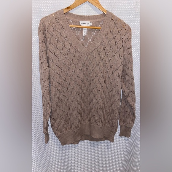 Women’s EMPROVED knitted organic cotton V Neck sweater size medium - Picture 2 of 12